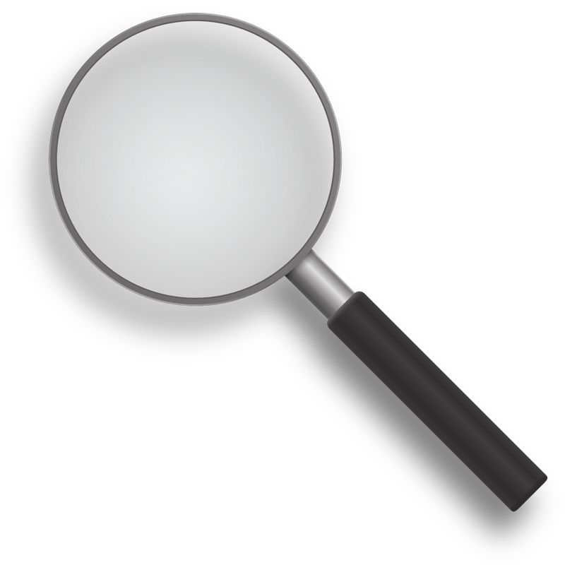 Magnifying glass with drop shadow
